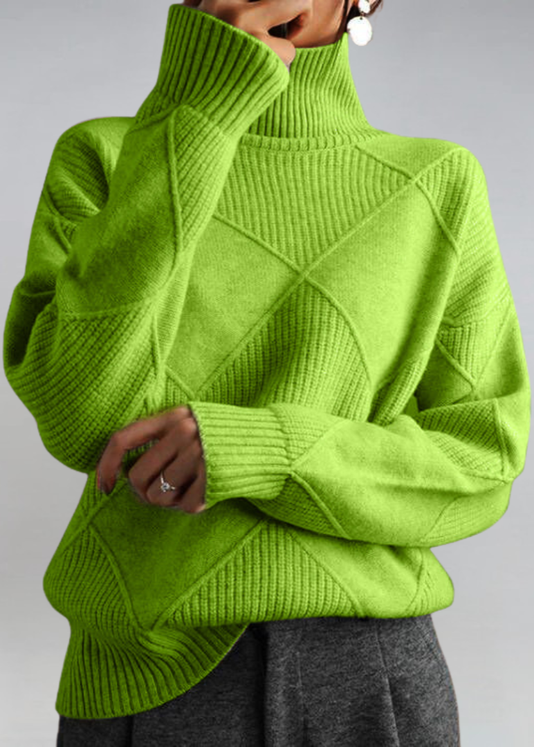 Chic Doux Pull à Col Roulé | Confort Élégant