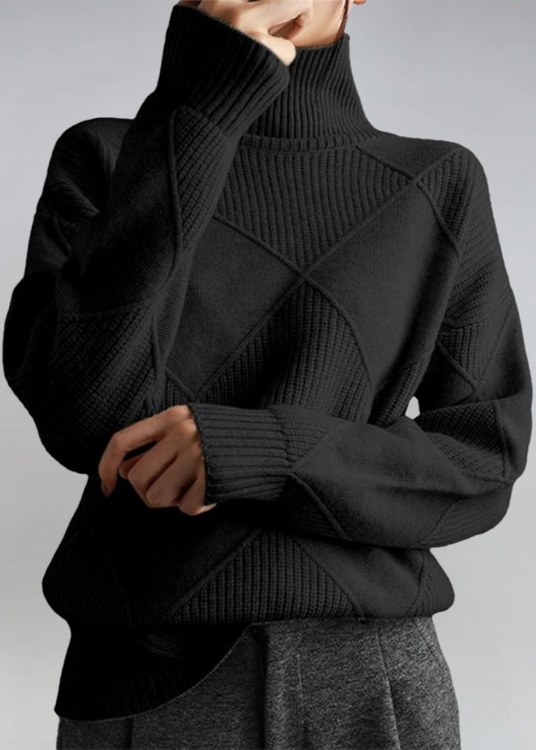 Chic Doux Pull à Col Roulé | Confort Élégant