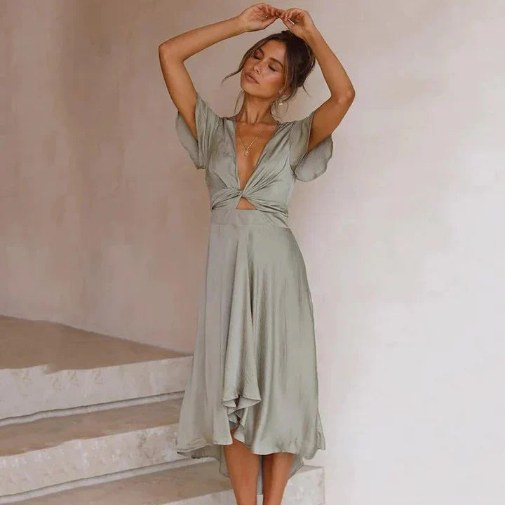 Robe fluide vintage coupe élégante et légère