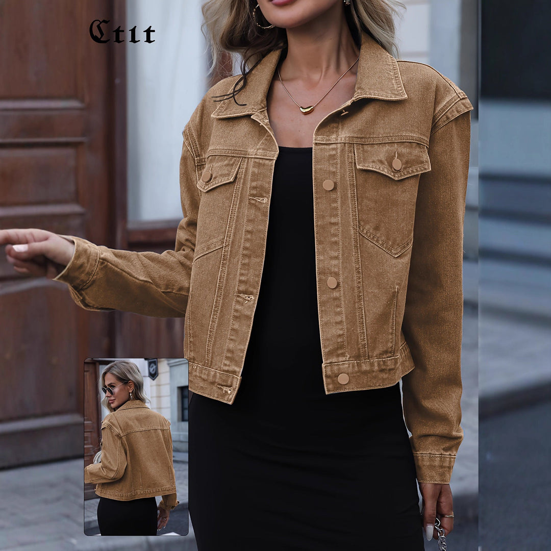 Layla | Veste en Jean Délavée Courte Femme