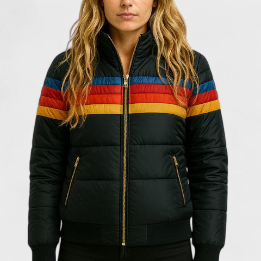 Veste légère à capuche multicolore pour femme | Arlena