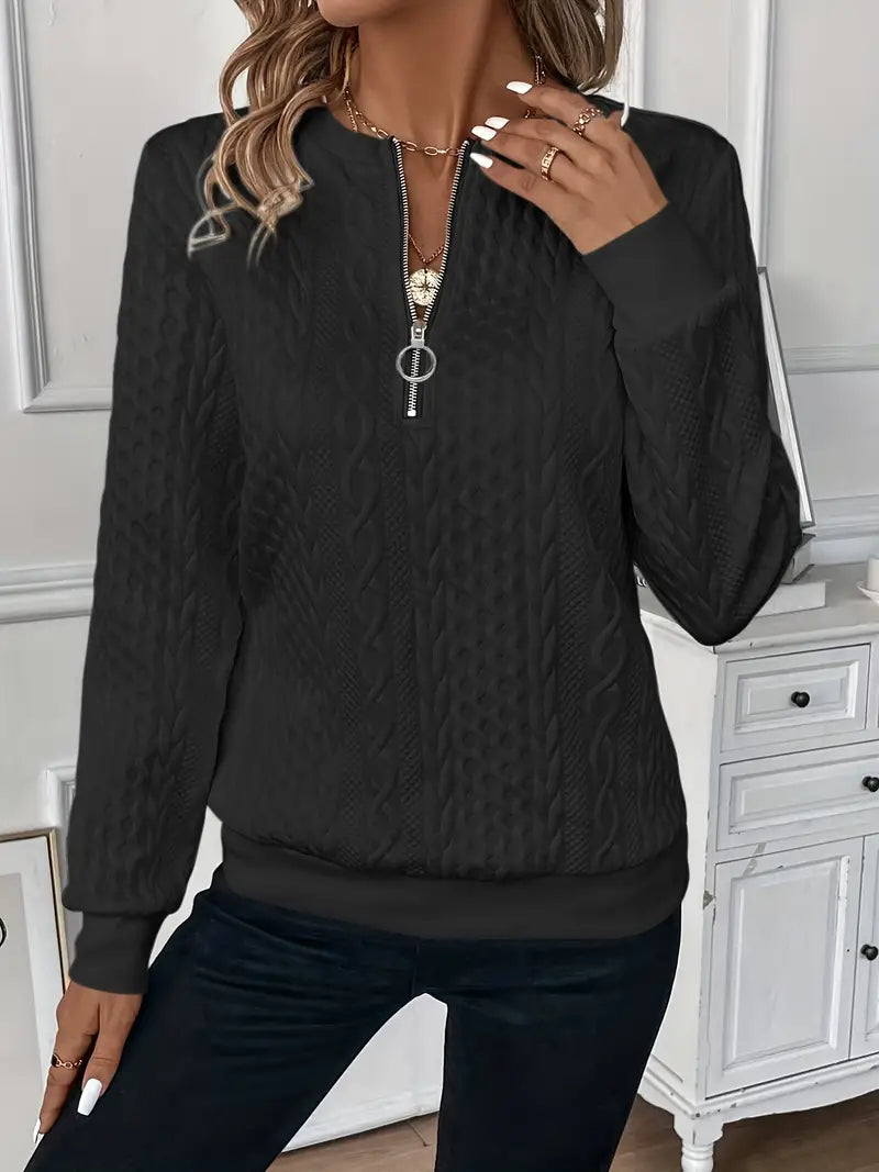 Pull à demi fermeture éclair pour femme | Avenya