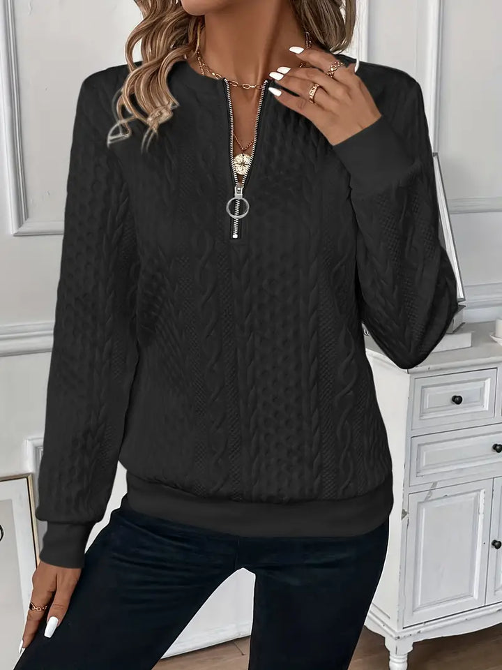 Pull à demi fermeture éclair pour femme | Avenya