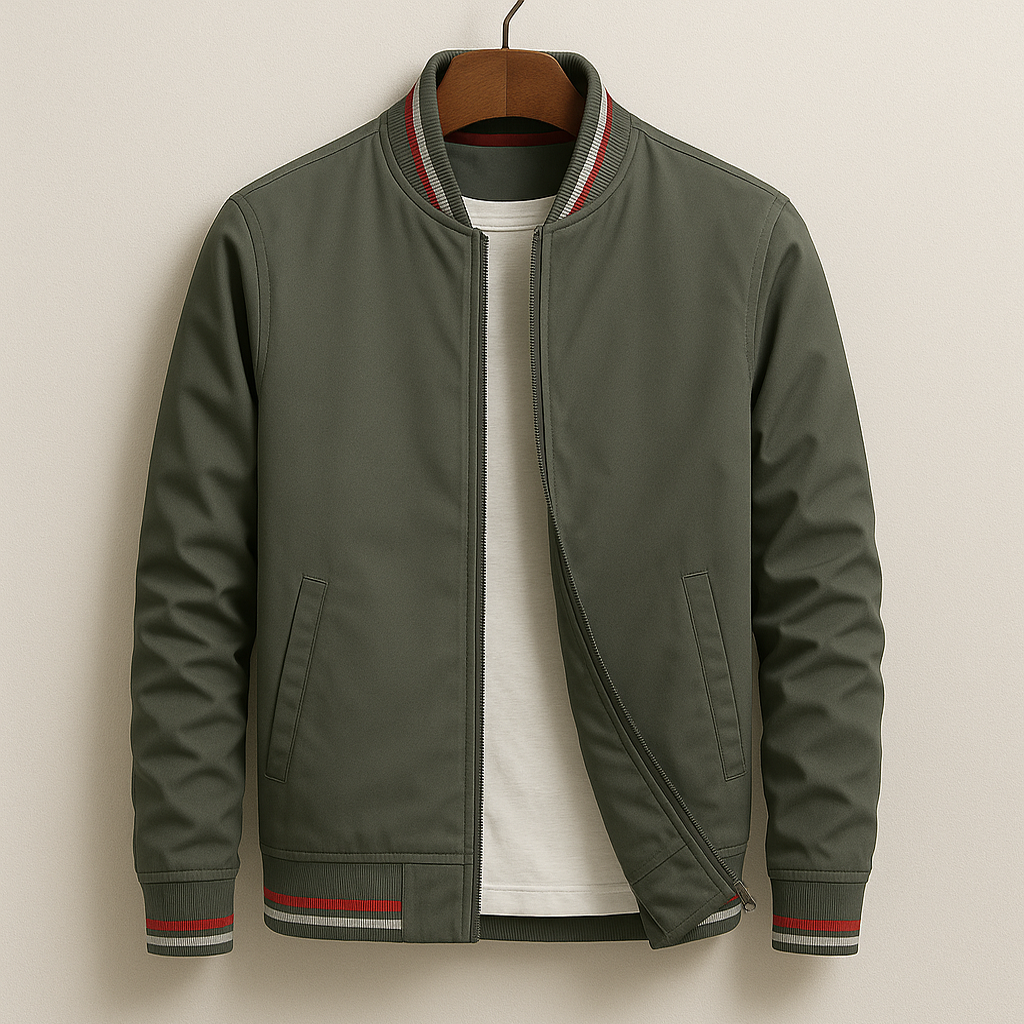 Veste zippée à finitions contrastées pour homme | Corentin