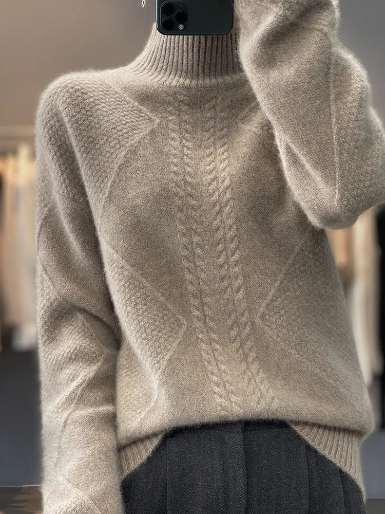 Pull col montant élégant pour femme | Élissa