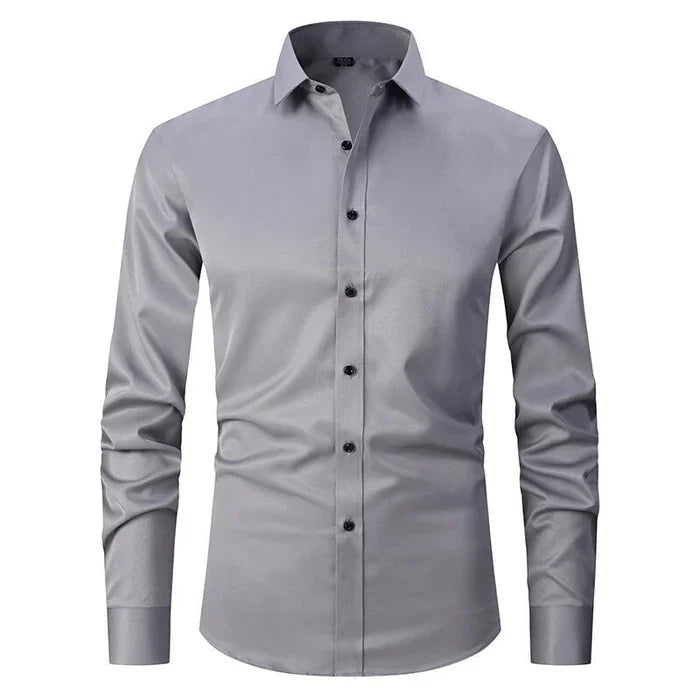 Chemise ajustée extensible à manches longues pour homme | Blinder