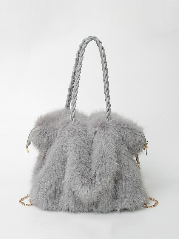 Tote Épaule en Velours Plush Élégant | Rhian