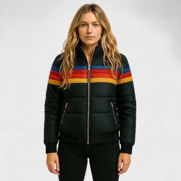 Veste légère à capuche multicolore pour femme | Arlena