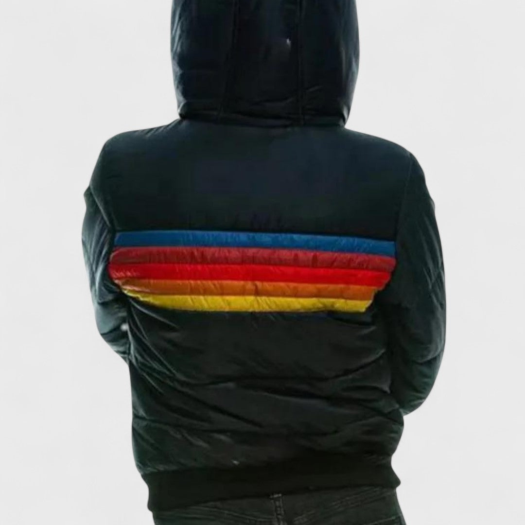 Veste légère à capuche multicolore pour femme | Arlena