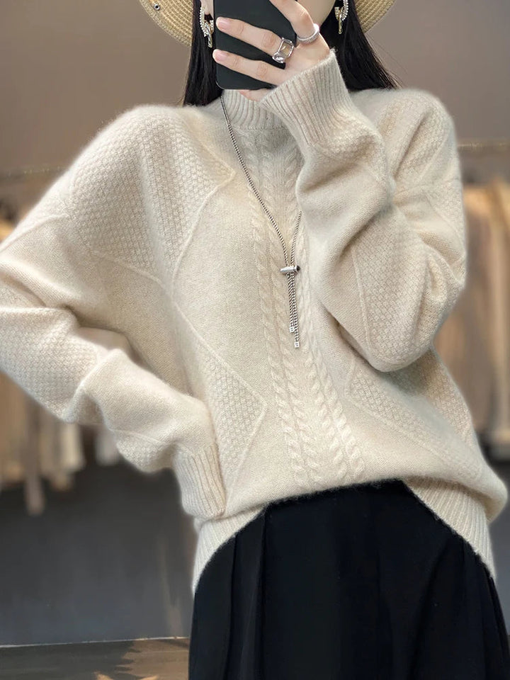 Pull col montant élégant pour femme | Élissa