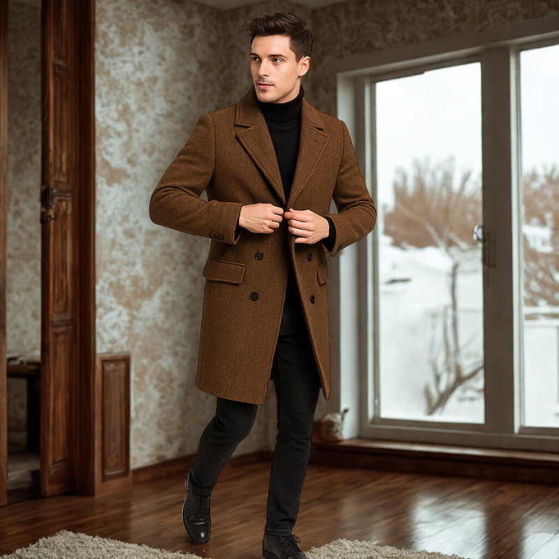 Marvélan | Manteau Homme Boutonné à Col Revers