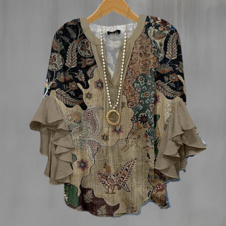 Blouse élégante à motifs pour femmes | Koralia