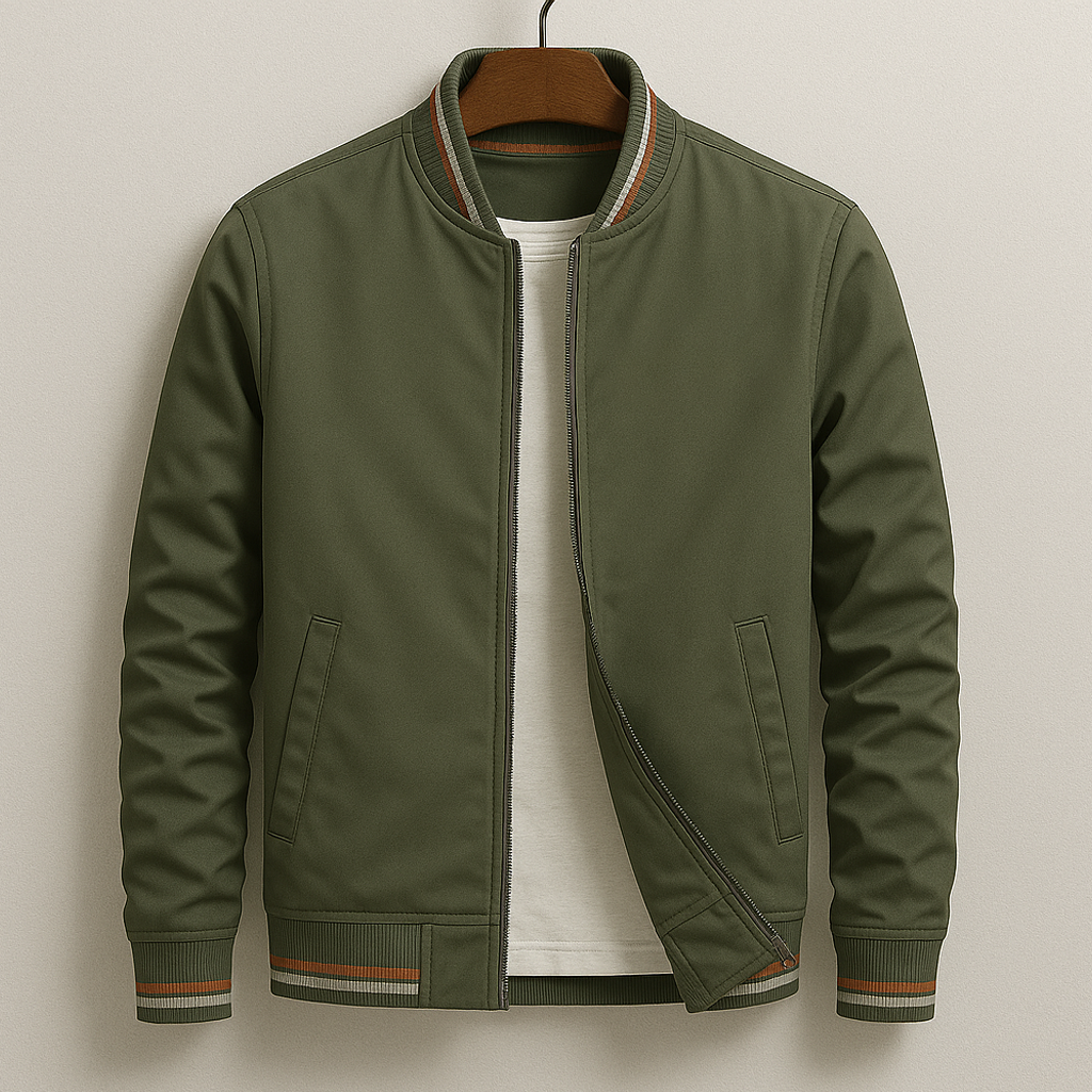 Veste zippée à finitions contrastées pour homme | Corentin