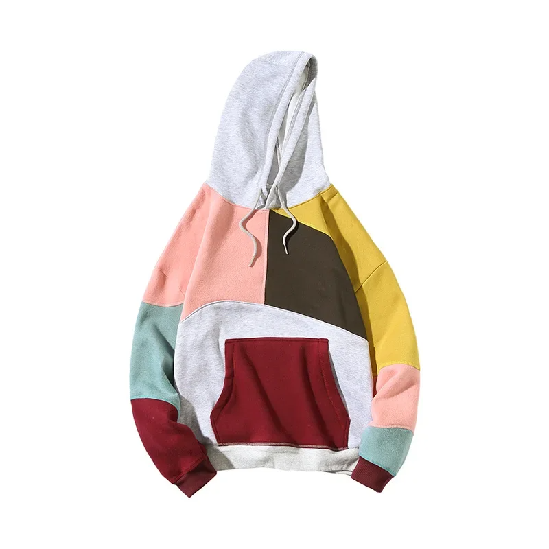 Hoodie patchwork color block pour homme | Zayvero