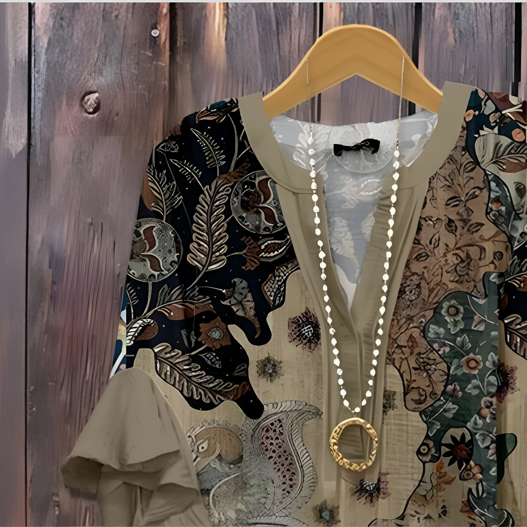 Blouse élégante à motifs pour femmes | Koralia