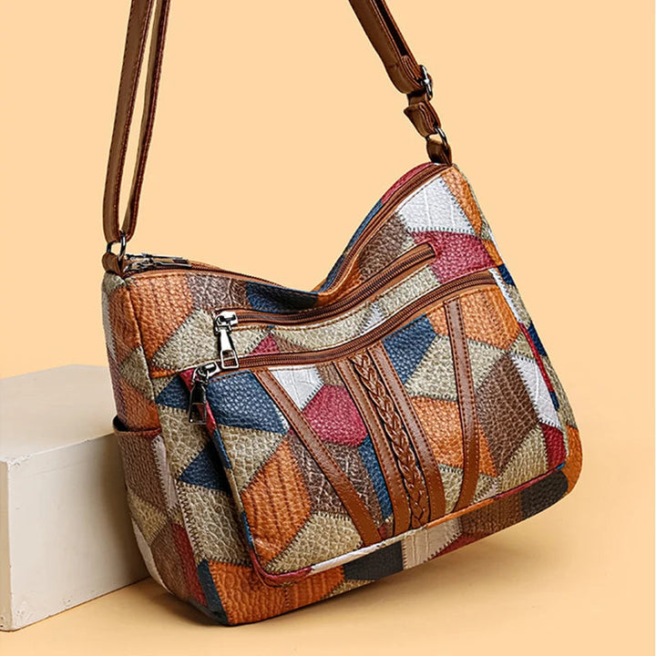 Élégant Structuré Sac À Main | Patchwork