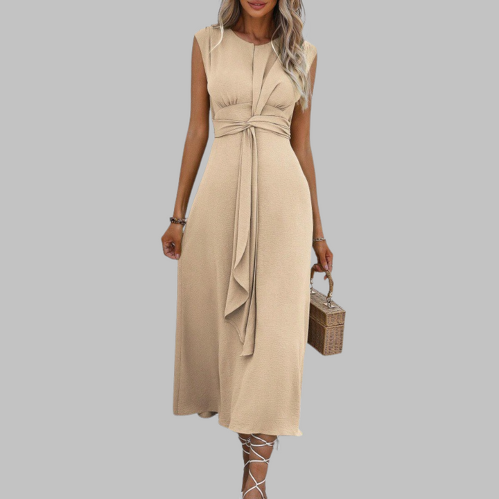 Robe Longue Sans Manches Col Rond | Lucia