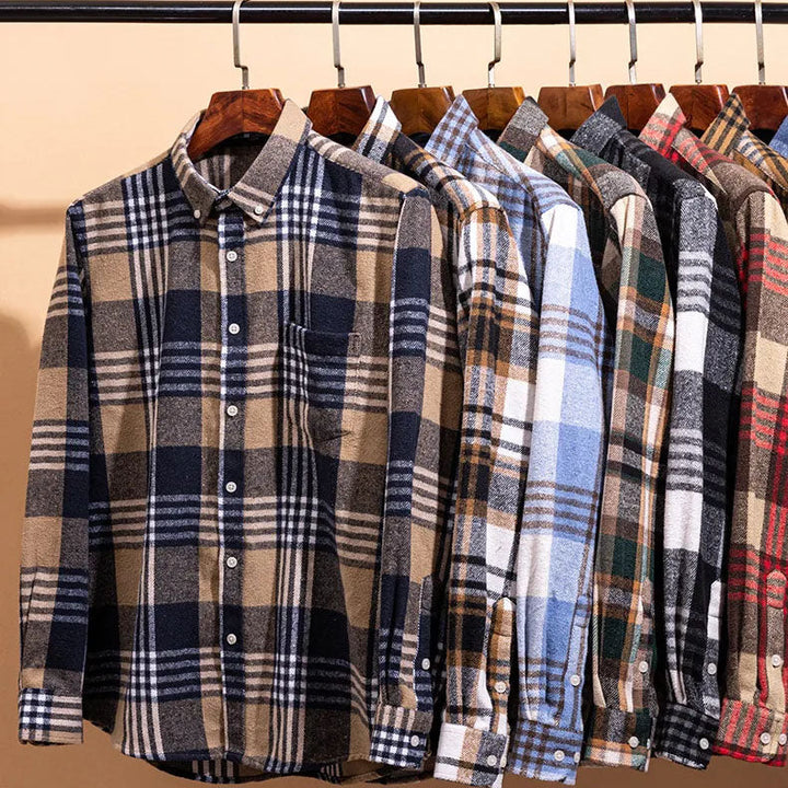 Chemise à carreaux boutonnée pour homme | Venzon
