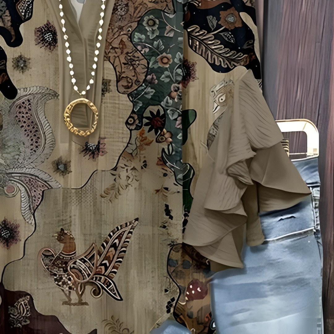 Blouse élégante à motifs pour femmes | Koralia