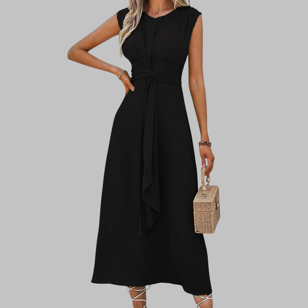 Robe Longue Sans Manches Col Rond | Lucia
