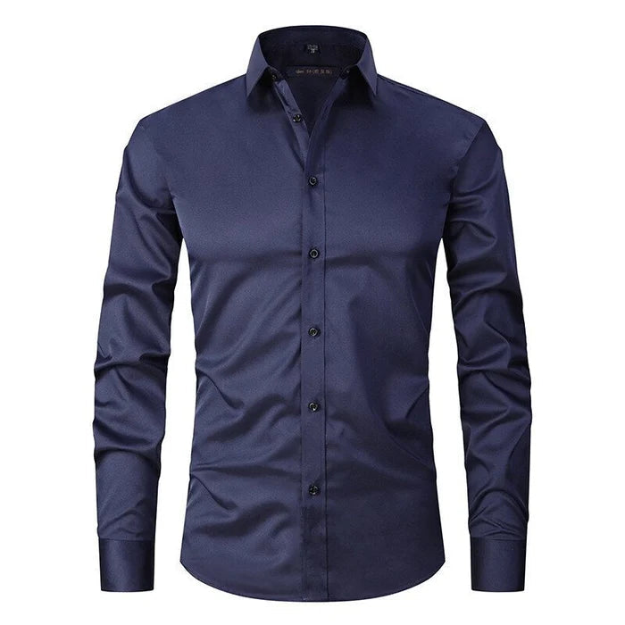 Chemise ajustée extensible à manches longues pour homme | Blinder