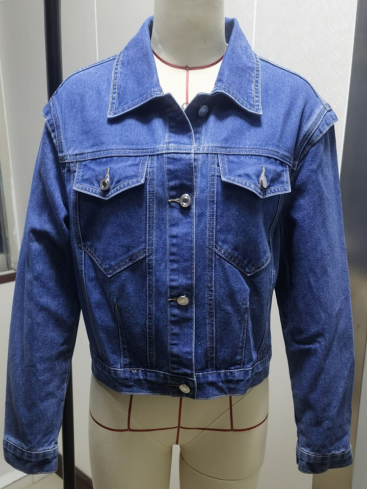 Layla | Veste en Jean Délavée Courte Femme