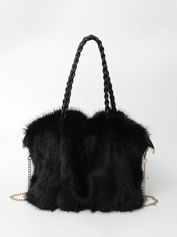 Tote Épaule en Velours Plush Élégant | Rhian