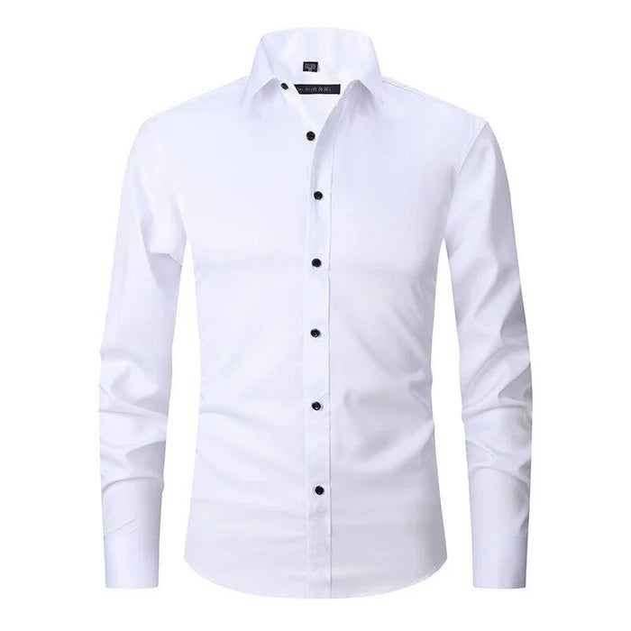 Chemise ajustée extensible à manches longues pour homme | Blinder