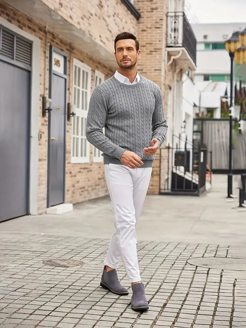 Pull élégant à silhouette épurée pour homme | Alento