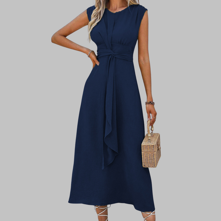Robe Longue Sans Manches Col Rond | Lucia