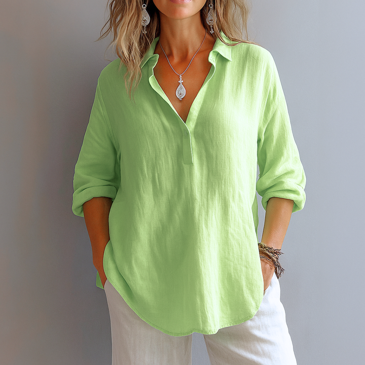 Blouse Élégante À Encolure V Pour Femme | Marianne