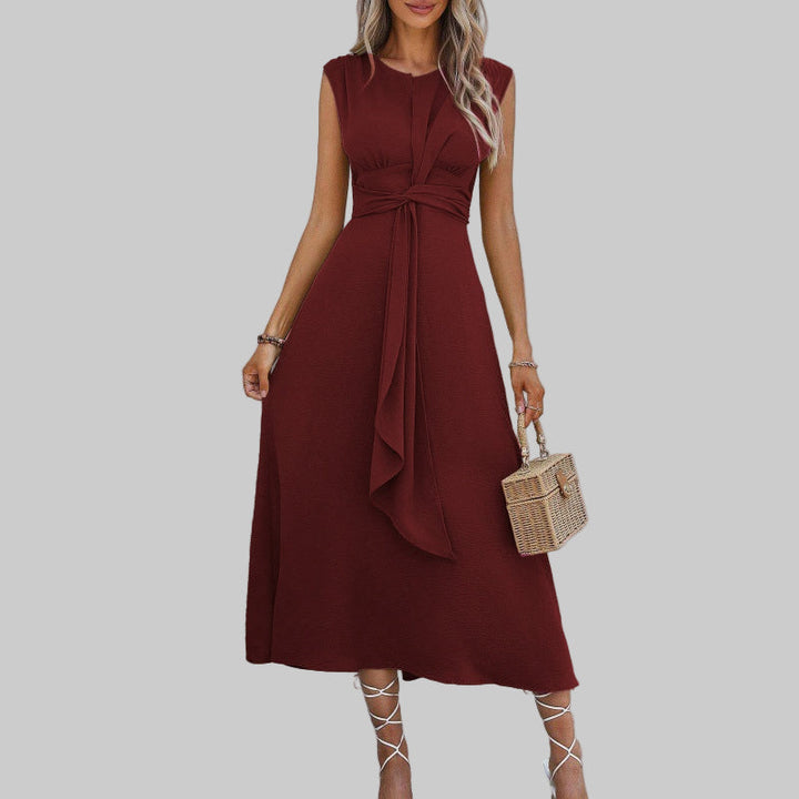 Robe Longue Sans Manches Col Rond | Lucia