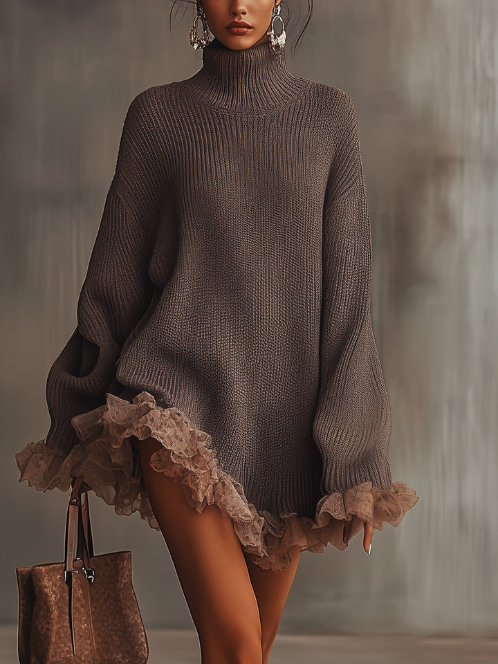 Robe Pull à Volants Élégante pour Femme | Élodie