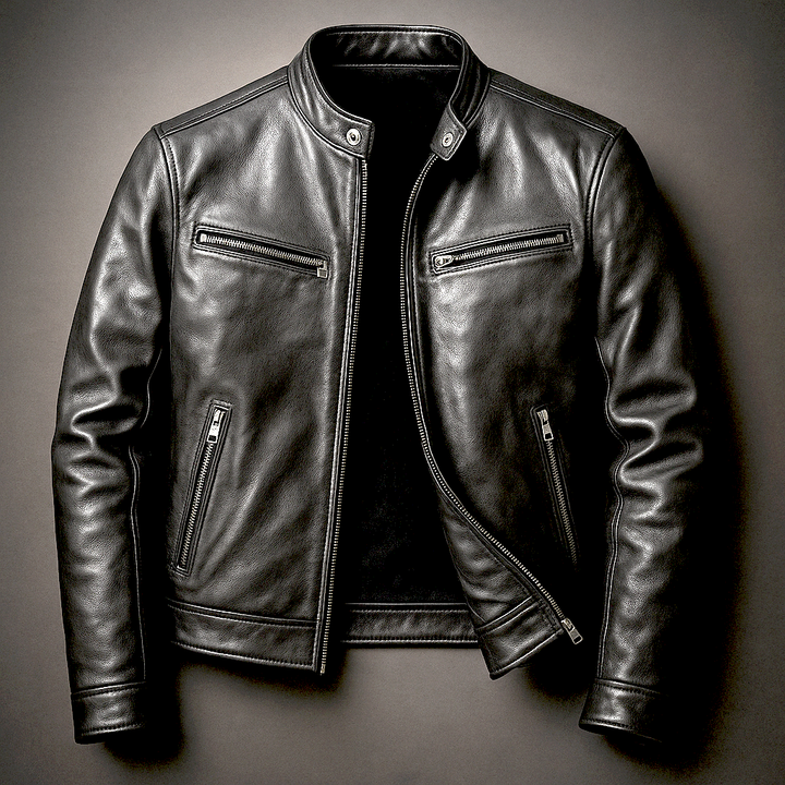 Blouson style vintage à fermeture zippée pour homme | Dravon