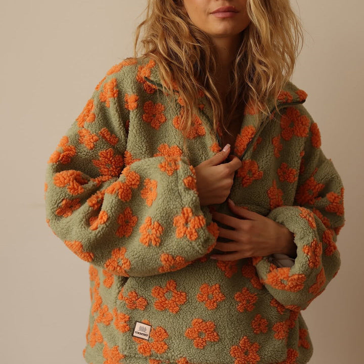 Pull Polaire Fleuri | Chaleur Douce