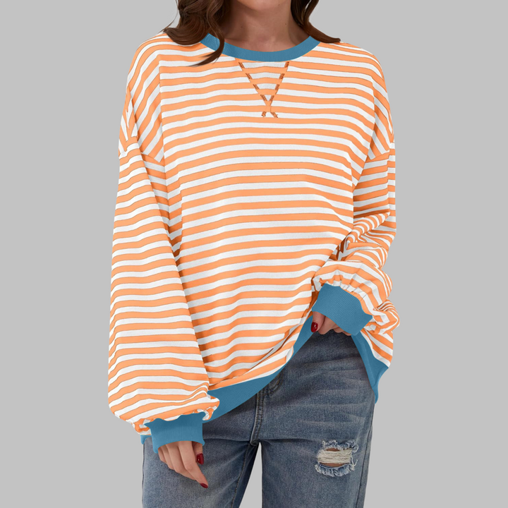 Sweat-shirt à rayures élégantes à manches longues | Luna