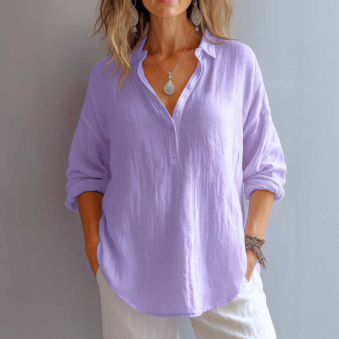 Blouse Élégante À Encolure V Pour Femme | Marianne