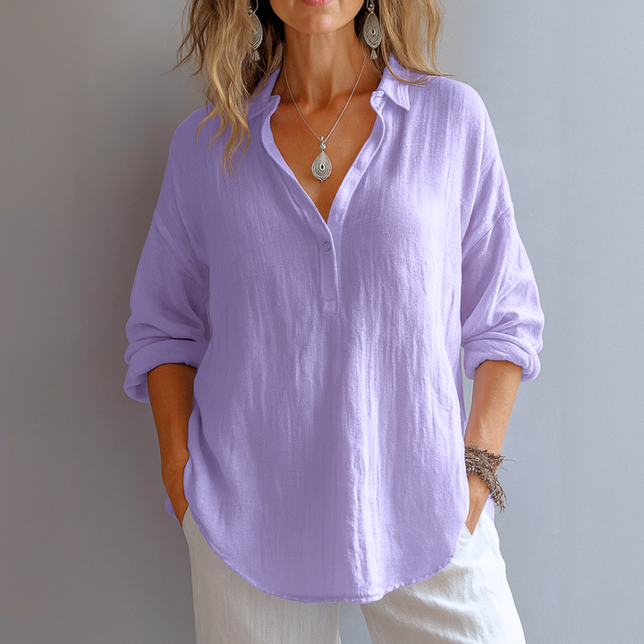 Blouse Élégante À Encolure V Pour Femme | Marianne