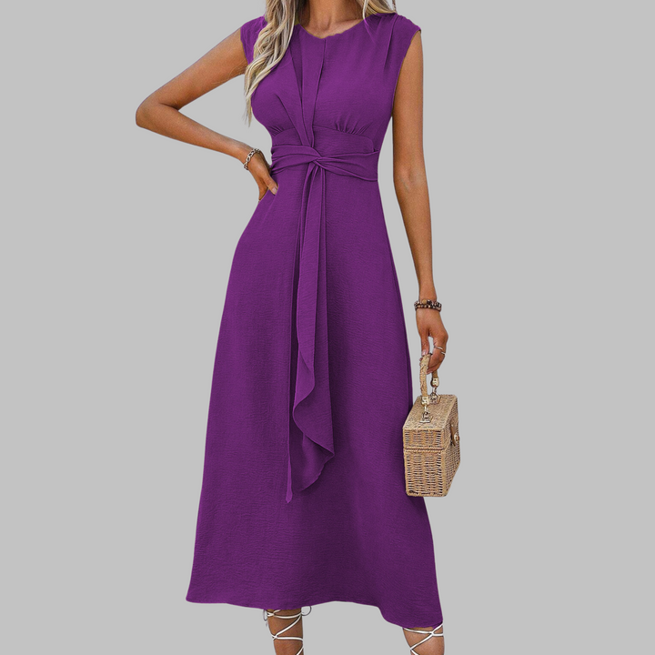 Robe Longue Sans Manches Col Rond | Lucia