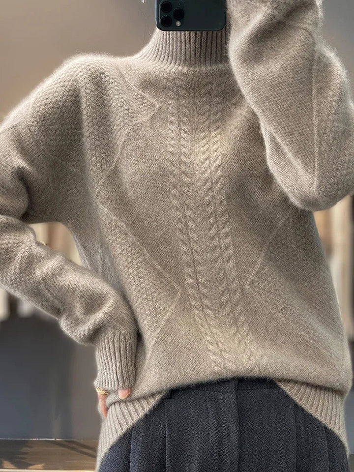 Pull col montant élégant pour femme | Élissa