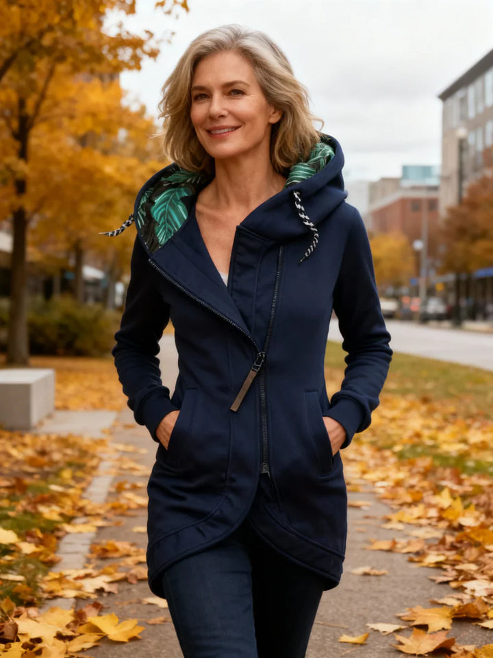 Manteau élégant pour femmes avec fermeture éclair | Camille