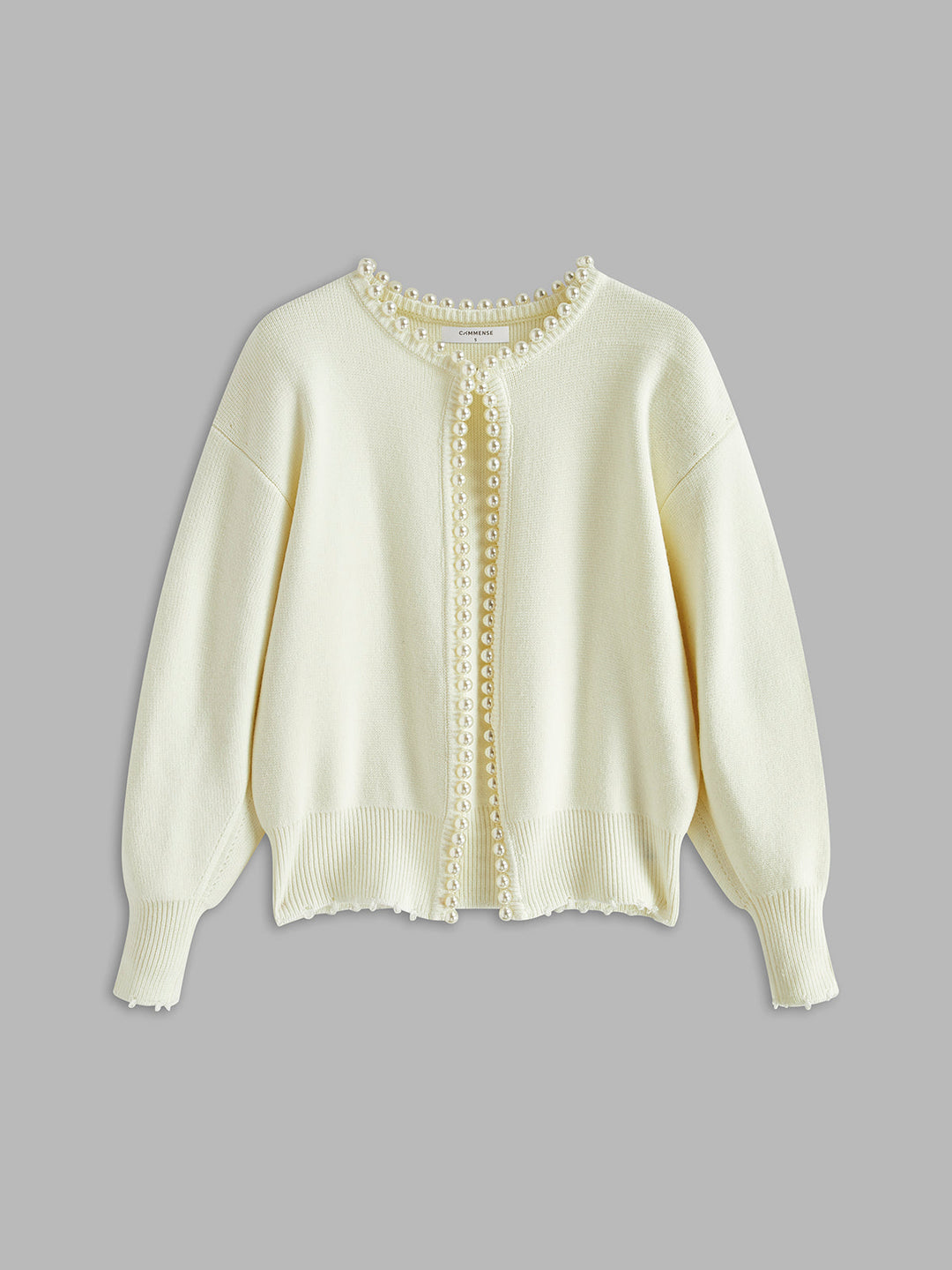 Bellavie | Cardigan en Tricot Ouvert avec Bordure Perles pour Femme