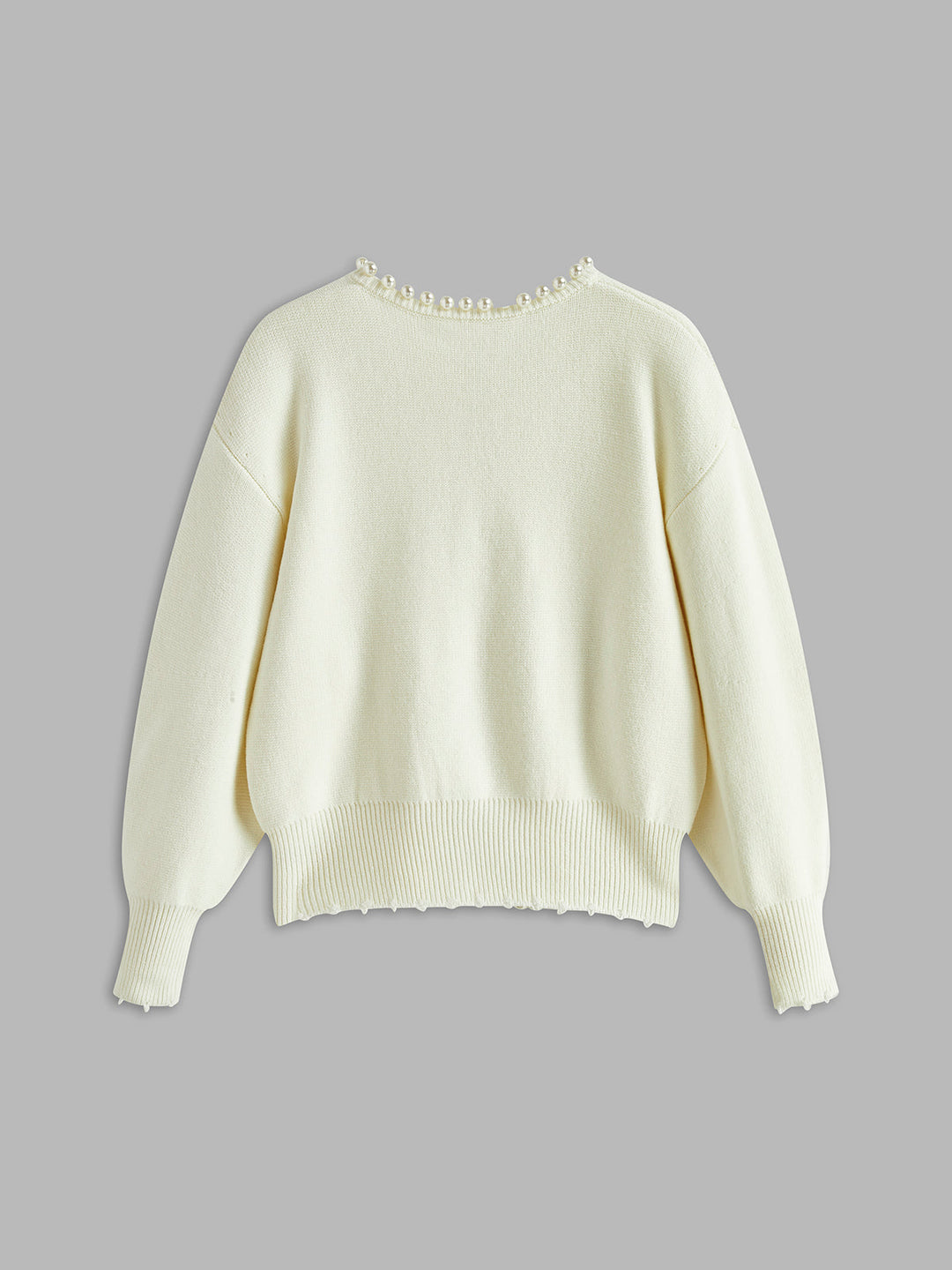 Bellavie | Cardigan en Tricot Ouvert avec Bordure Perles pour Femme