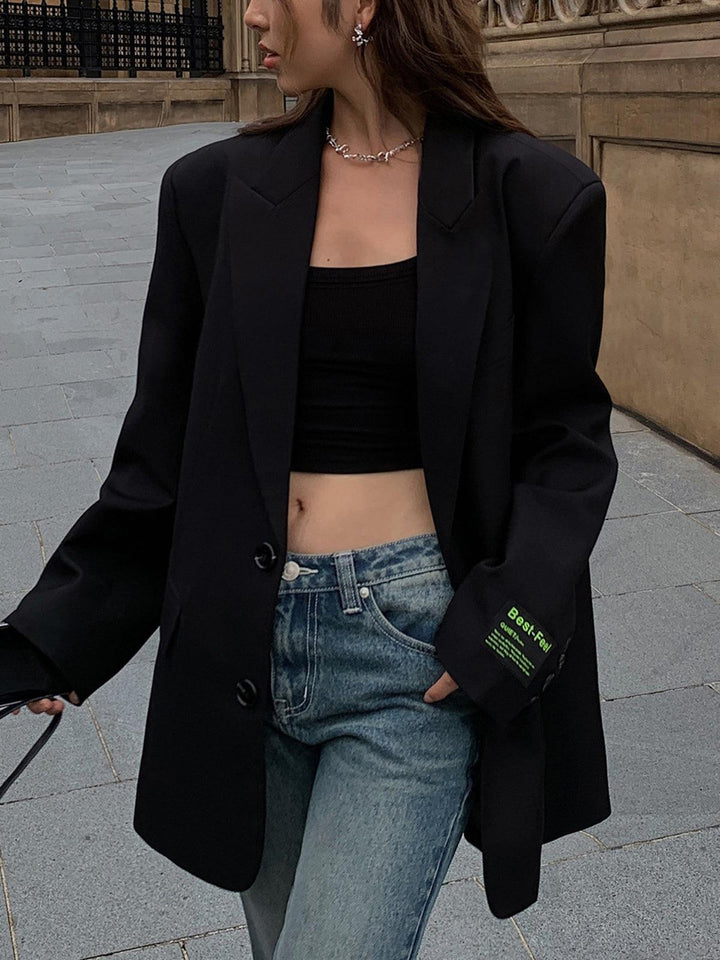 Blazer oversized en tissu doux et intempore