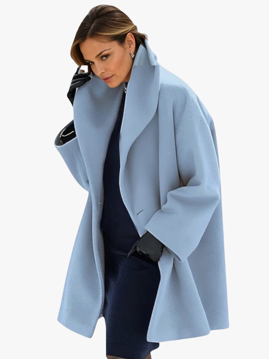 Celvara | Manteau Long Femme à Revers Décontractée
