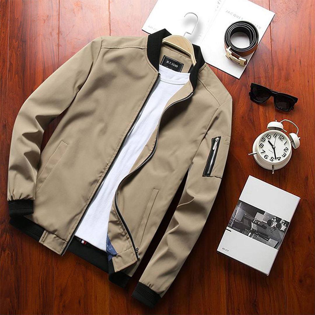 Veste légère imperméable homme à fermeture zippée