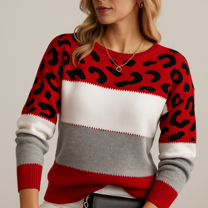 Pull Léopard Élégant | Coupe Décontractée