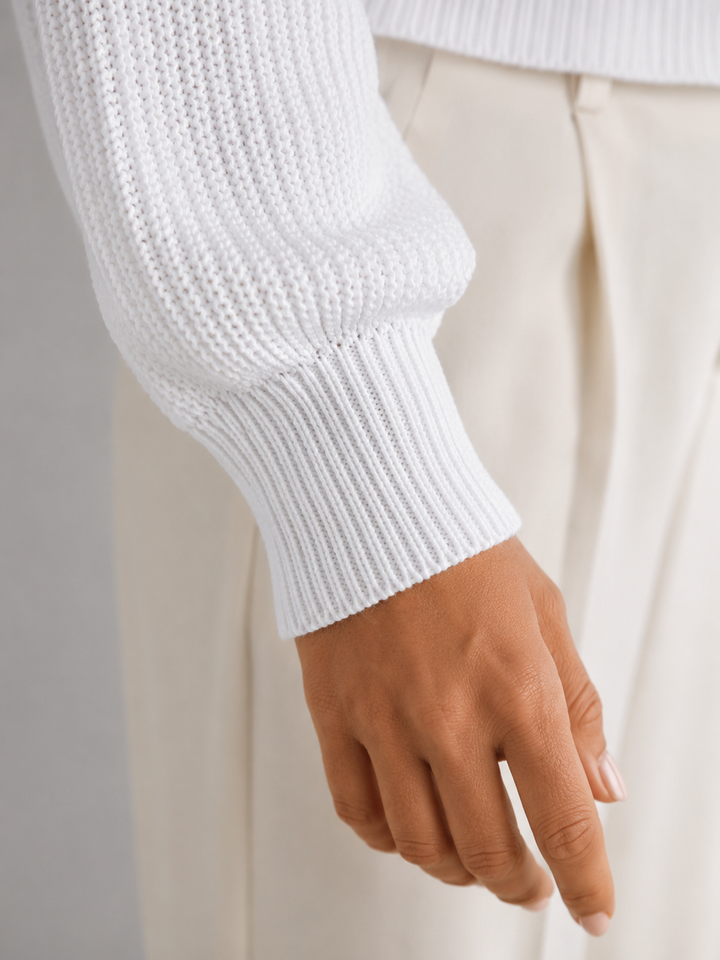 Wysteral | Pull Manches Lanterne Col Rond pour Femme
