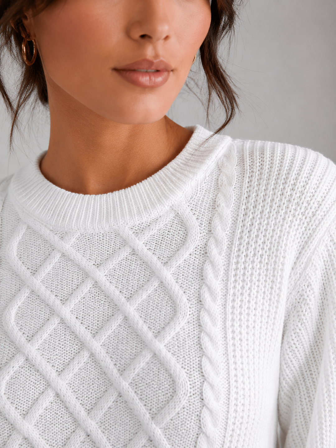 Wysteral | Pull Manches Lanterne Col Rond pour Femme