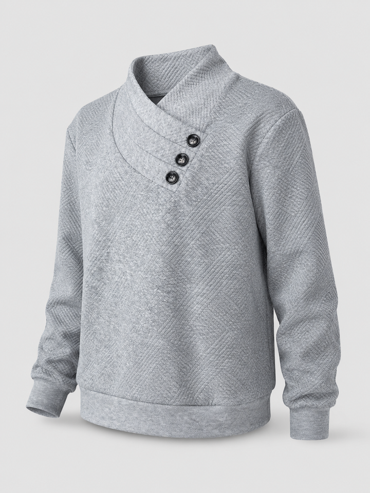 Verlenna | Pull Col Châle Boutonné pour Femme